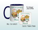 Kawaii Burger & Fries Valentines Day Gift for Boyfriend Husband