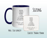 Personalised 2nd Wedding Anniversary Mug Gift - Two Years Custom Design Gift Present - Cotton Wedding Coffee Mug and Coaster Gift Set MGZ326