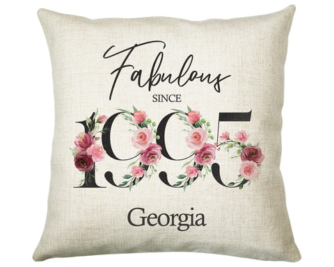 30th Birthday Gift for Women Personalised 1995 Birthday Cushion Age 30 Gift for Her - Ladies Floral Design Mum Daughter Sister Thirty BNC30C