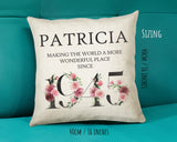 80th Birthday Gift for Women - Personalised 1945 Birthday Cushion Age 80 Gift for Her - Ladies Floral Age Design Mum Nan Gran Eighty BND80C