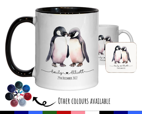 Personalised Penguin Valentines Day Gift for Boyfriend Husband