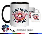 Kawaii 'Donut Forget I Love You' Valentines Day Gift for Boyfriend Husband