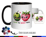 Kawaii 'Olive You Berry Much' Valentines Day Gift for Boyfriend Husband