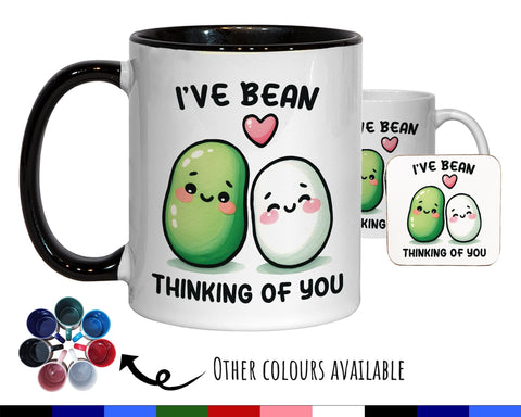 Kawaii 'Bean Thinking of You' Valentines Day Gift for Boyfriend Husband