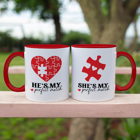 Couples Mugs Valentines Day Gift for Boyfriend Husband - Mr and Mrs Mugs His and Hers Wedding Anniversary Coffee Mugs - 11oz Ceramic SV005