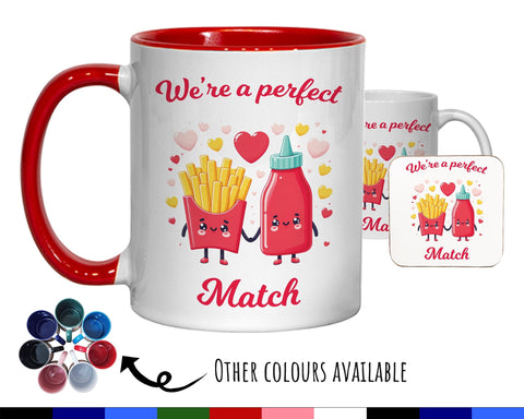 Kawaii Ketchup & Fries Valentines Day Gift for Boyfriend Husband