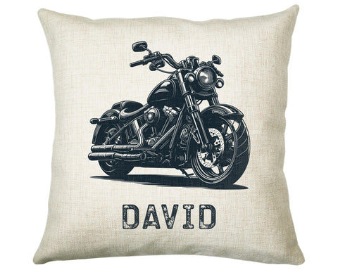 Personalised Motorbike Cushion Gift Printed Name Design - Motorcycle Gift for Men Him Cushion Throw Pillow Gift For Motorcyclist Gift CS0862