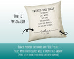 21st Birthday Gift for Men - Personalised Birthday Cushion Age 21 Gift for Him Mens Years Months Weeks Design Son Brother Twenty One BNE21C