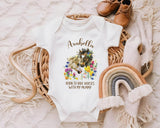 Personalised Baby Gift - Born To Ride Horses with my Mummy - Equestrian Babygrow Vest Gift For New Mum Baby Shower Baby Birth Gift GMC001