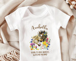 Personalised Baby Gift - Born To Ride Horses with my Mummy - Equestrian Babygrow Vest Gift For New Mum Baby Shower Baby Birth Gift GMC001