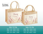 Mummy Gift Personalised Jute Bag - Mothers Day Gift Floral Tote Bag Gift for Mum Mama - Custom Shopping Market Bag - Mummy Bag BT003