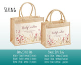 Aunty Gift Personalised Jute Bag - Auntie Birthday Gift Floral Tote Bag Gift for Her Family Friend - Custom Shopping Market Tote Bag BT003