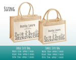 Aunty Gift Personalised Jute Bag - Auntie Birthday Gift Floral Tote Bag Gift for Her Family Friend - Custom Shopping Market Tote Bag BT008