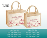 Aunty Gift Personalised Jute Bag - Auntie Birthday Gift Floral Tote Bag Gift for Her Family Friend - Custom Shopping Market Tote Bag BT009