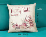 Aunty Gift Cushion - Personalised Scatter Cushion Pillow for Her Women Pink Flower Design Custom Name Sister Gift for Aunt Mothers Day BC005