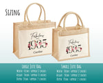 90th Birthday Gift For Women Personalised Jute Bag - Gift For Her Floral Tote Bag Gifts - Ninety 90 Fabulous Since 1935 Shopping Bag BNC90T