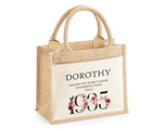 90th Birthday Gift For Women Personalised Jute Bag - Gift For Her Floral Tote Bag Gifts - Ninety 90 Wonderful Since 1935 Shopping Bag BND90T