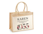 70th Birthday Gift For Women Personalised Jute Bag - Gift For Her Floral Tote Bag Gifts Seventy 70 Wonderful Since 1955 Shopping Bag BND70T