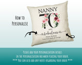 70th Birthday Gift for Women - Personalised 70 and Fabulous Birthday Cushion Age 70 Gift for Her - Ladies Floral Age Mum Nan Seventy BNK70C