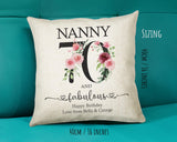 70th Birthday Gift for Women - Personalised 70 and Fabulous Birthday Cushion Age 70 Gift for Her - Ladies Floral Age Mum Nan Seventy BNK70C