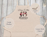 18th Birthday Gift for Women - Personalised Apron Happy Birthday Age 18 Gift for Her - Ladies Floral Design Granddaughter Eighteen BNA18AP