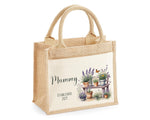 Mummy Gift Personalised Jute Bag - Mothers Day Gift Floral Tote Bag Gift for Mum Mama - Custom Shopping Market Bag - Mummy Bag BT010