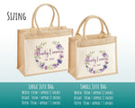 Aunty Gift Personalised Jute Bag - Auntie Birthday Gift Floral Tote Bag Gift for Her Family Friend - Custom Shopping Market Tote Bag BT006