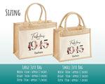 80th Birthday Gift For Women Personalised Jute Bag - Gift For Her Floral Tote Bag Gifts - Eighty 80 Fabulous Since 1945 Shopping Bag BNC80T