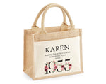 70th Birthday Gift For Women Personalised Jute Bag - Gift For Her Floral Tote Bag Gifts Seventy 70 Wonderful Since 1955 Shopping Bag BND70T