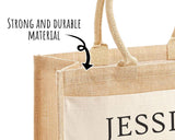 30th Birthday Gift For Women Personalised Jute Bag - Gift For Her Floral Tote Bag Gifts - Thirty 30 Wonderful Since 1995 Shopping Bag BND30T