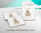 Mum Gift from Son Daughter - Personalised Zebra Design Mummy Scatter Cushion Matching Mummy Mug Coaster Gift Bundle Gifts for Mum SMC010