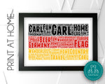 Personalised PRINTABLE Germany Flag Germany For Germans Gift Word Art Wall Prints Wall Art Digital Download Prints DDNP072