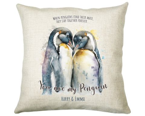 Personalised Valentines Day Penguins Cushion Gift - You Are My Penguin Cushion Throw Pillow Gift For Him Her Boyfriend Girlfriend Gift CS514