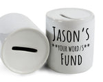 Running Gift Personalised Runners Money Box Piggy Bank - Nipple Cream Fund Savings Ceramic Cash Tin - Marathon Training Run MB0003